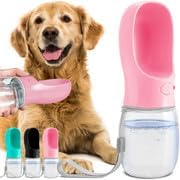 MalsiPree Dog Water Bottle Dispenser - 12 oz Black, Leak-Proof 12oz - Standard