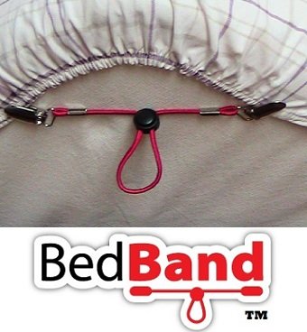 Bed Band- White. Original Sheet Holder Straps (1 Pack) - USA Company-...