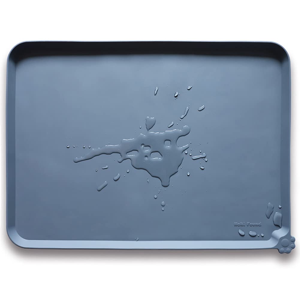 Hoki Found -Waterproof Pet Feeding Mats with High Lips - Multiple Size and...