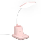 10W Wireless Charging LED Desk Lamp with Clock, Light Black