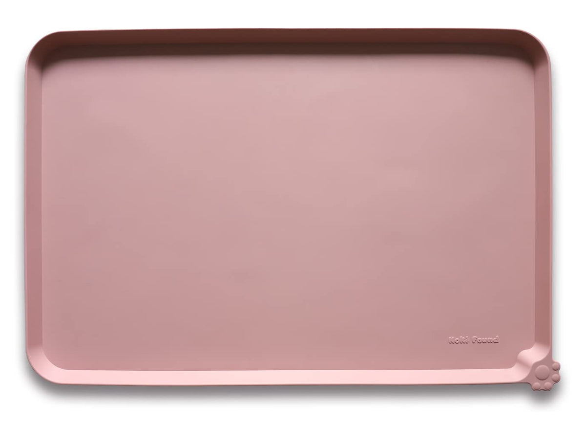 Hoki Found -Waterproof Pet Feeding Mats with High Lips - Multiple Size and...