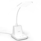 10W Wireless Charging LED Desk Lamp with Clock, Light Black