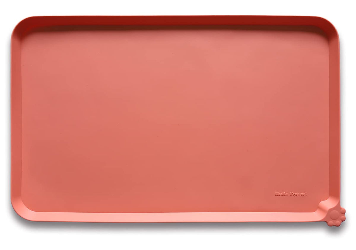 Hoki Found -Waterproof Pet Feeding Mats with High Lips - Multiple Size and...