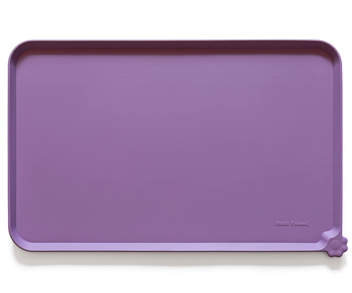Hoki Found -Waterproof Pet Feeding Mats with High Lips - Multiple Size and...