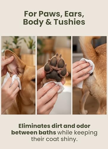 Pogi's Dog Grooming Wipes for Paws & Butt, Fragrance Free, 100 Wipes 100-Count Wipes Unscented