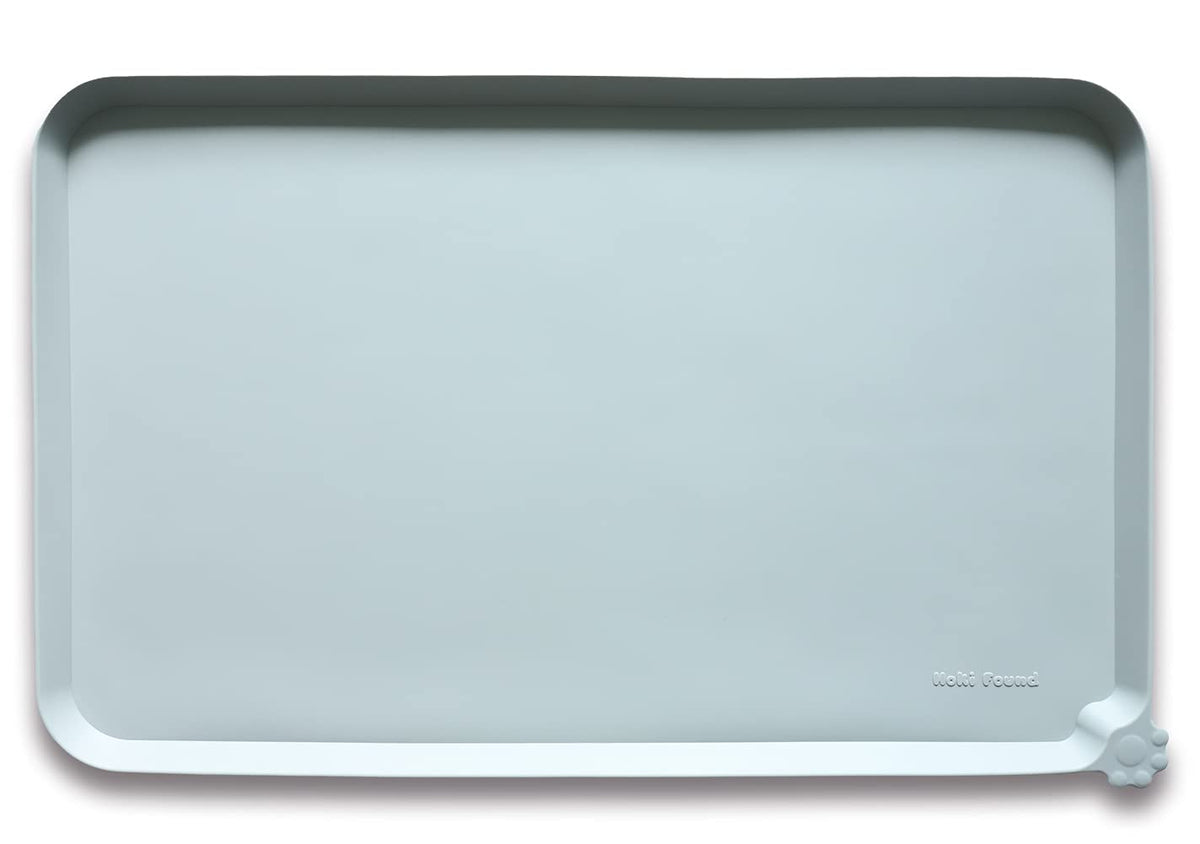 Hoki Found -Waterproof Pet Feeding Mats with High Lips - Multiple Size and...