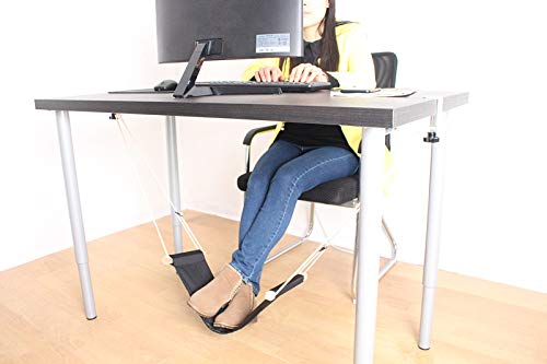 Home-organizer Tech Portable Adjustable Foot Hammock for Corner Desk Office Foot Rest Mini Under Desk Foot Rest Hammock for Home, Office, Airplane, Travel, Study and Relaxing (Pink) Pink