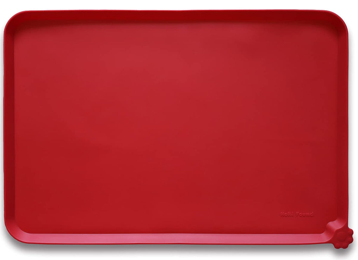Hoki Found -Waterproof Pet Feeding Mats with High Lips - Multiple Size and...
