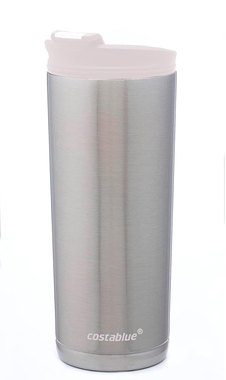 Travel Coffee Mug - 16 Oz. Stainless Steel Insulated Coffee Mug, Leak Proof Tumbler w/Dishwasher Safe Lid, Double Wall Travel Coffee Cup, Reusable Insulated Tumbler for Hot & Cold Beverages… Agata Grey Lid