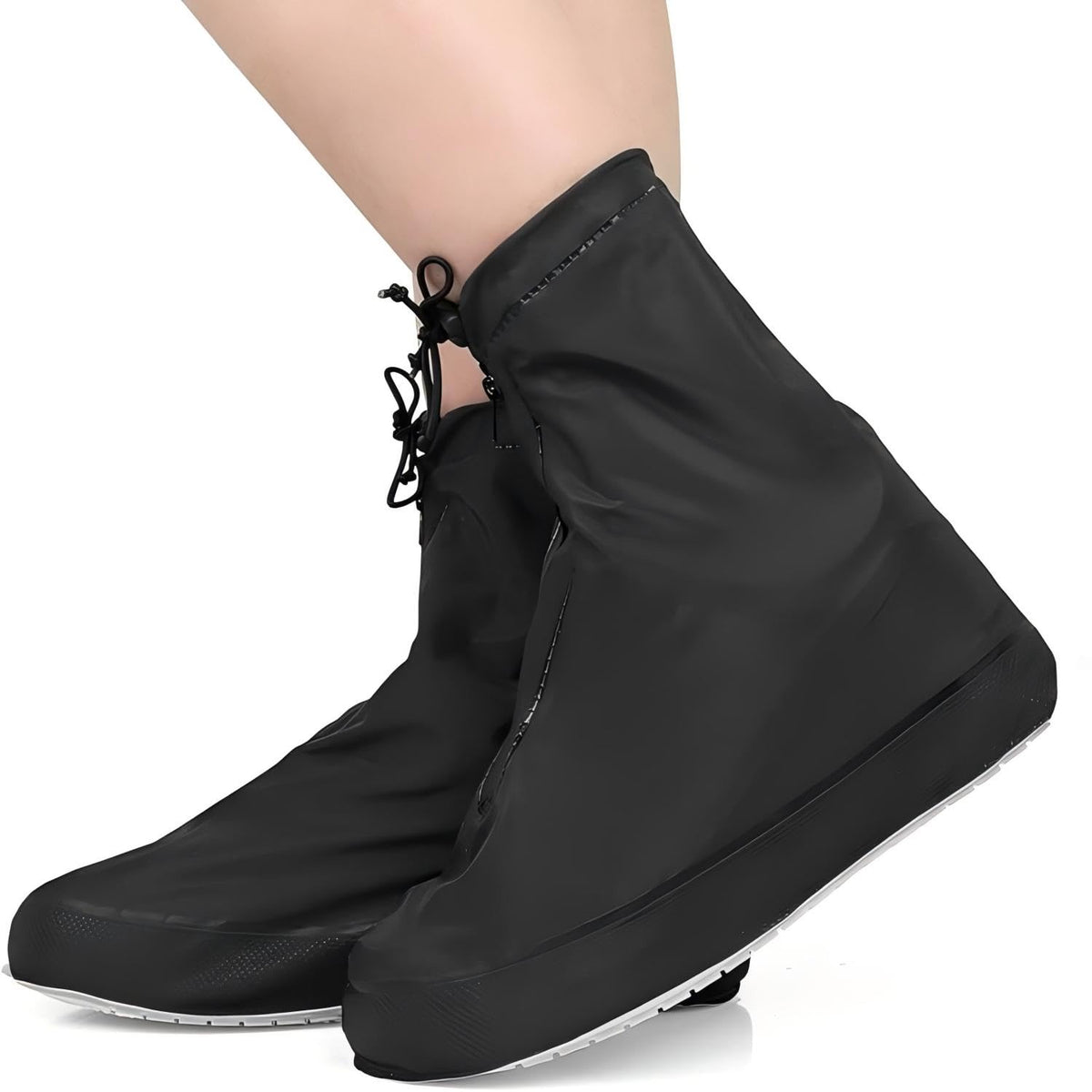 Waterproof Shoe Covers, Rain Shoe Covers, Transparent Reusable Non Slip Shoe Cover for Outdoor Women and Men Large Transprent