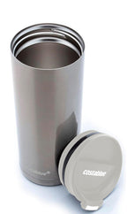 Travel Coffee Mug - 16 Oz. Stainless Steel Insulated Coffee Mug, Leak Proof Tumbler w/Dishwasher Safe Lid, Double Wall Travel Coffee Cup, Reusable Insulated Tumbler for Hot & Cold Beverages… Agata Grey Lid