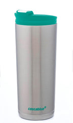 Travel Coffee Mug - 16 Oz. Stainless Steel Insulated Coffee Mug, Leak Proof Tumbler w/Dishwasher Safe Lid, Double Wall Travel Coffee Cup, Reusable Insulated Tumbler for Hot & Cold Beverages… Agata Grey Lid