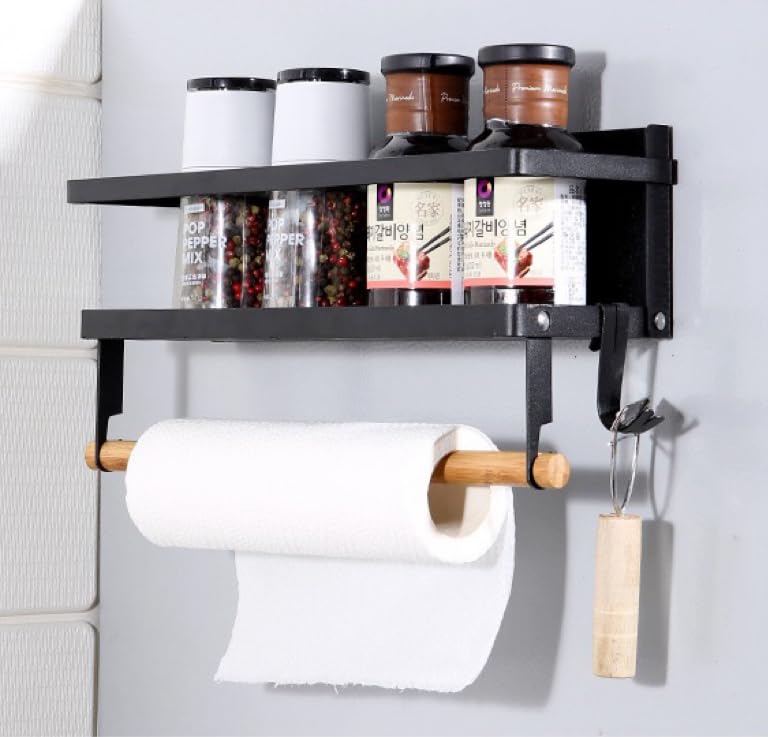 Magnetic Paper Towel Holder Spice Rack for Fridge