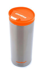 Travel Coffee Mug - 16 Oz. Stainless Steel Insulated Coffee Mug, Leak Proof Tumbler w/Dishwasher Safe Lid, Double Wall Travel Coffee Cup, Reusable Insulated Tumbler for Hot & Cold Beverages… Agata Grey Lid
