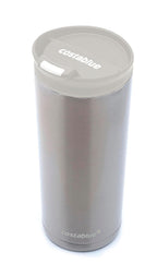 Travel Coffee Mug - 16 Oz. Stainless Steel Insulated Coffee Mug, Leak Proof Tumbler w/Dishwasher Safe Lid, Double Wall Travel Coffee Cup, Reusable Insulated Tumbler for Hot & Cold Beverages… Agata Grey Lid