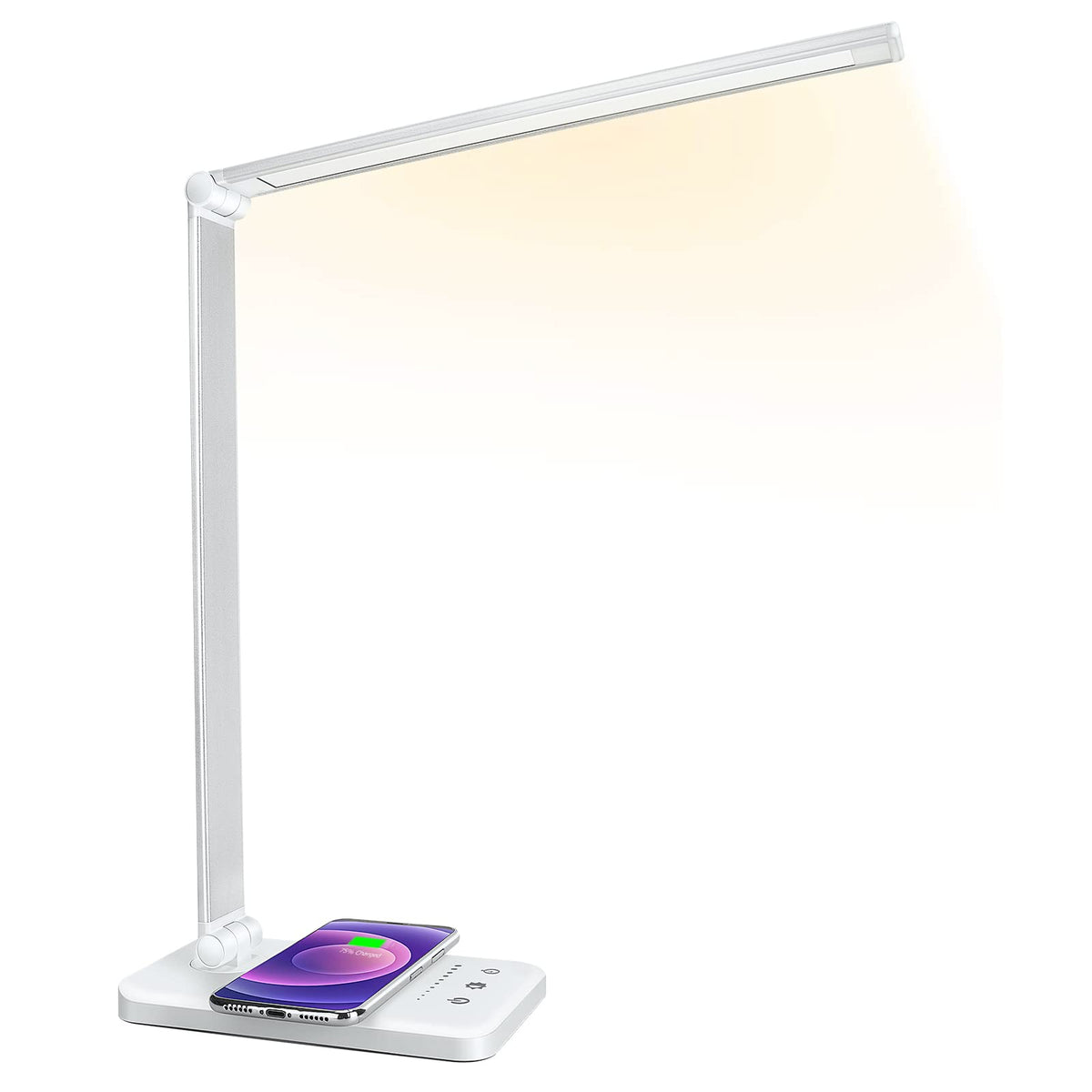 LED Desk Lamp with Wireless Charger, USB Charging Port, Eye Care Black PRO