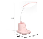 10W Wireless Charging LED Desk Lamp with Clock, Light Black