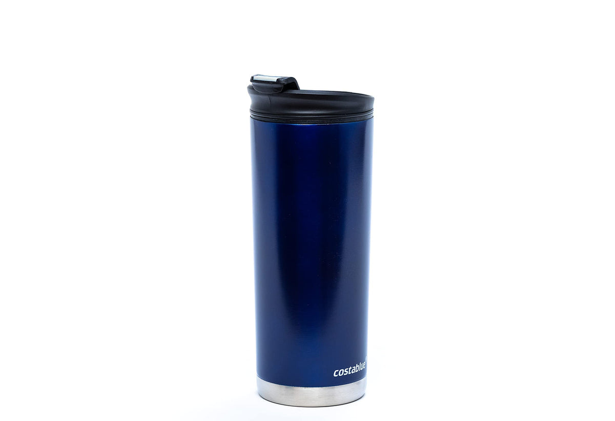 Travel Coffee Mug - 16 Oz. Stainless Steel Insulated Coffee Mug, Leak Proof Tumbler w/Dishwasher Safe Lid, Double Wall Travel Coffee Cup, Reusable Insulated Tumbler for Hot & Cold Beverages… Agata Grey Lid