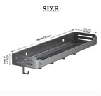 carbon steel Kitchen utensils wall mounted seasoning rack, kitchen supplies oil, salt, soy sauce, vinegar spices condiments storage shelf with hooks