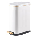 SYNCVIBE Slim Bathroom Trash Can with Soft Close Lid, 3.5 Gal, Matt White 3.5 Gallons