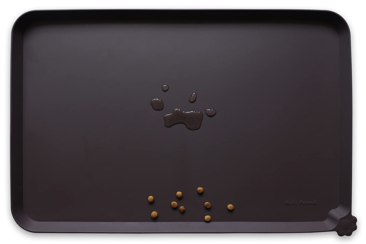 Hoki Found -Waterproof Pet Feeding Mats with High Lips - Multiple Size and...