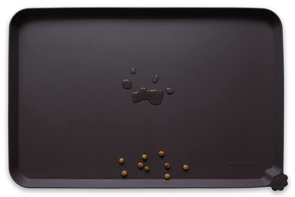 Hoki Found -Waterproof Pet Feeding Mats with High Lips - Multiple Size and...