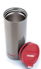 Travel Coffee Mug - 16 Oz. Stainless Steel Insulated Coffee Mug, Leak Proof Tumbler w/Dishwasher Safe Lid, Double Wall Travel Coffee Cup, Reusable Insulated Tumbler for Hot & Cold Beverages… Agata Grey Lid