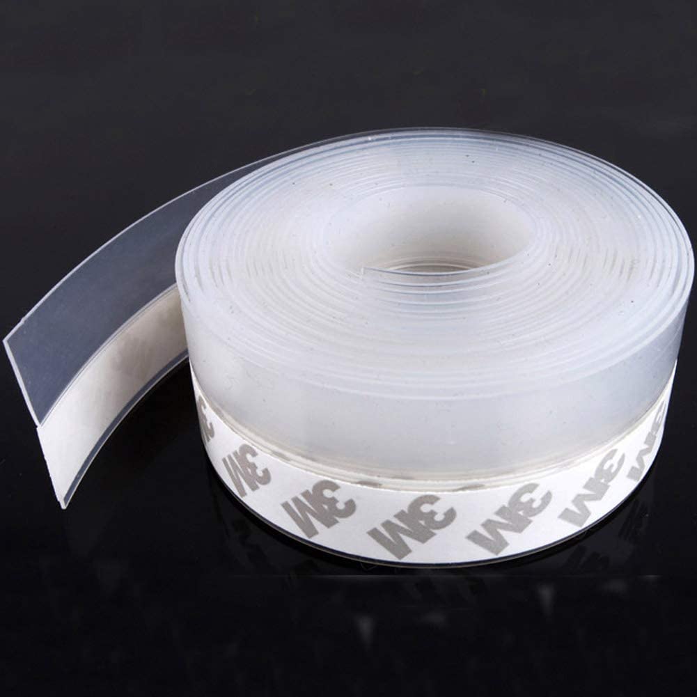 TAROSE Weather Stripping Door Seal, 33 Feet Long Transparent (Width 25mm)