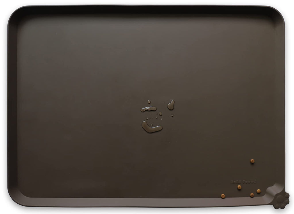 Hoki Found -Waterproof Pet Feeding Mats with High Lips - Multiple Size and...