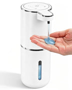 Automatic Soap Dispenser Touchless, USB Rechargeable Hand Soap Dispenser, 4 Adjustable Soap Levels, IPX5 Waterproof, 12.8oz/380ml, Countertop or Wall Mounted for Bathroom and Kitchen, White Liquid