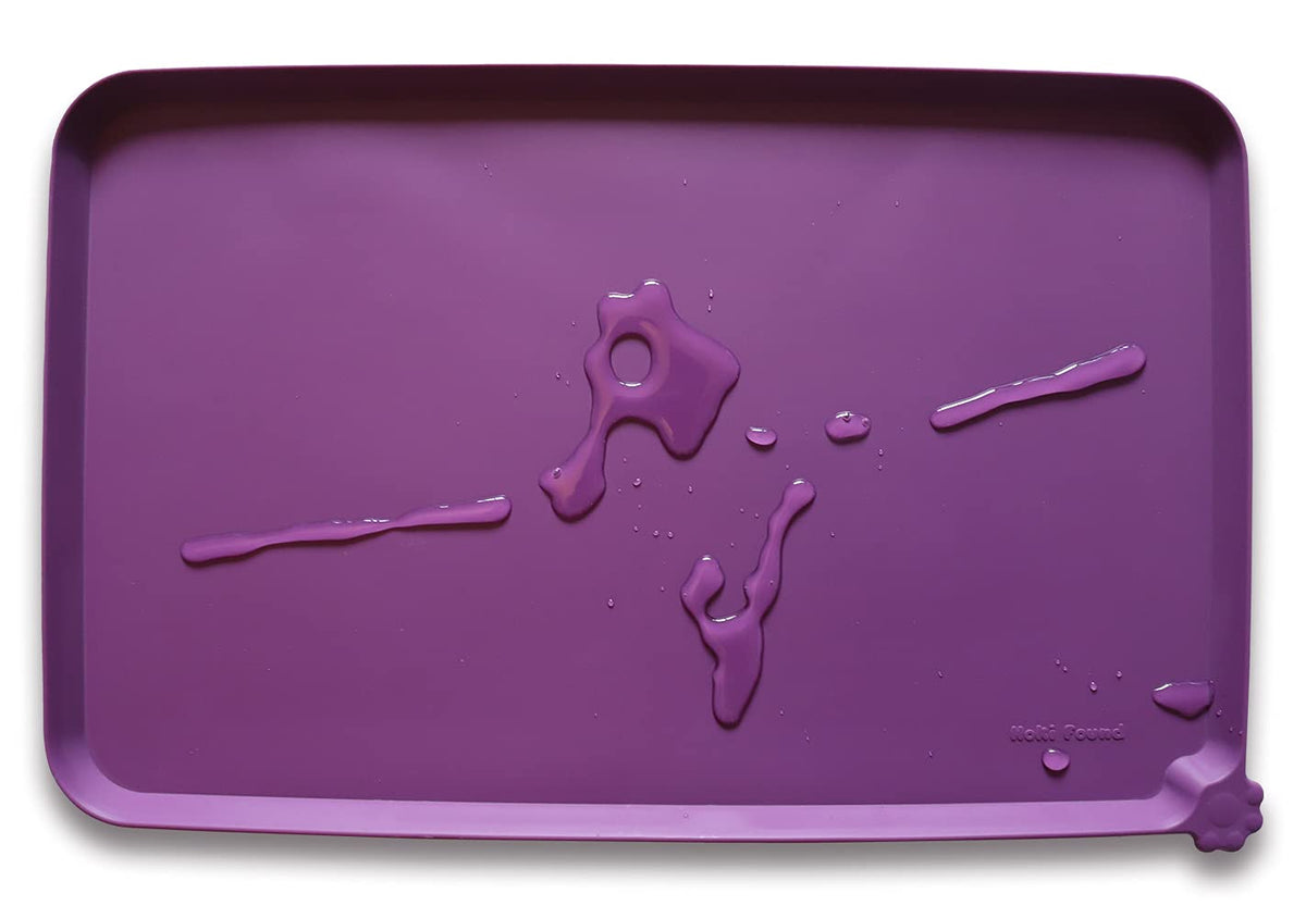 Hoki Found -Waterproof Pet Feeding Mats with High Lips - Multiple Size and...