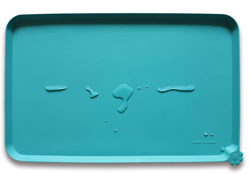 Hoki Found -Waterproof Pet Feeding Mats with High Lips - Multiple Size and...
