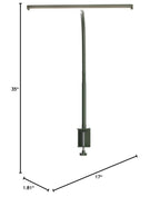 Airlonv LED Desk Lamp with Clamp, 17" Stepless Dimming Light, Black Standard