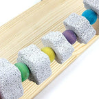 Hypeety Hamster Toys Wooden Maze Tunnel Toy with Plastic Cover for Hamster