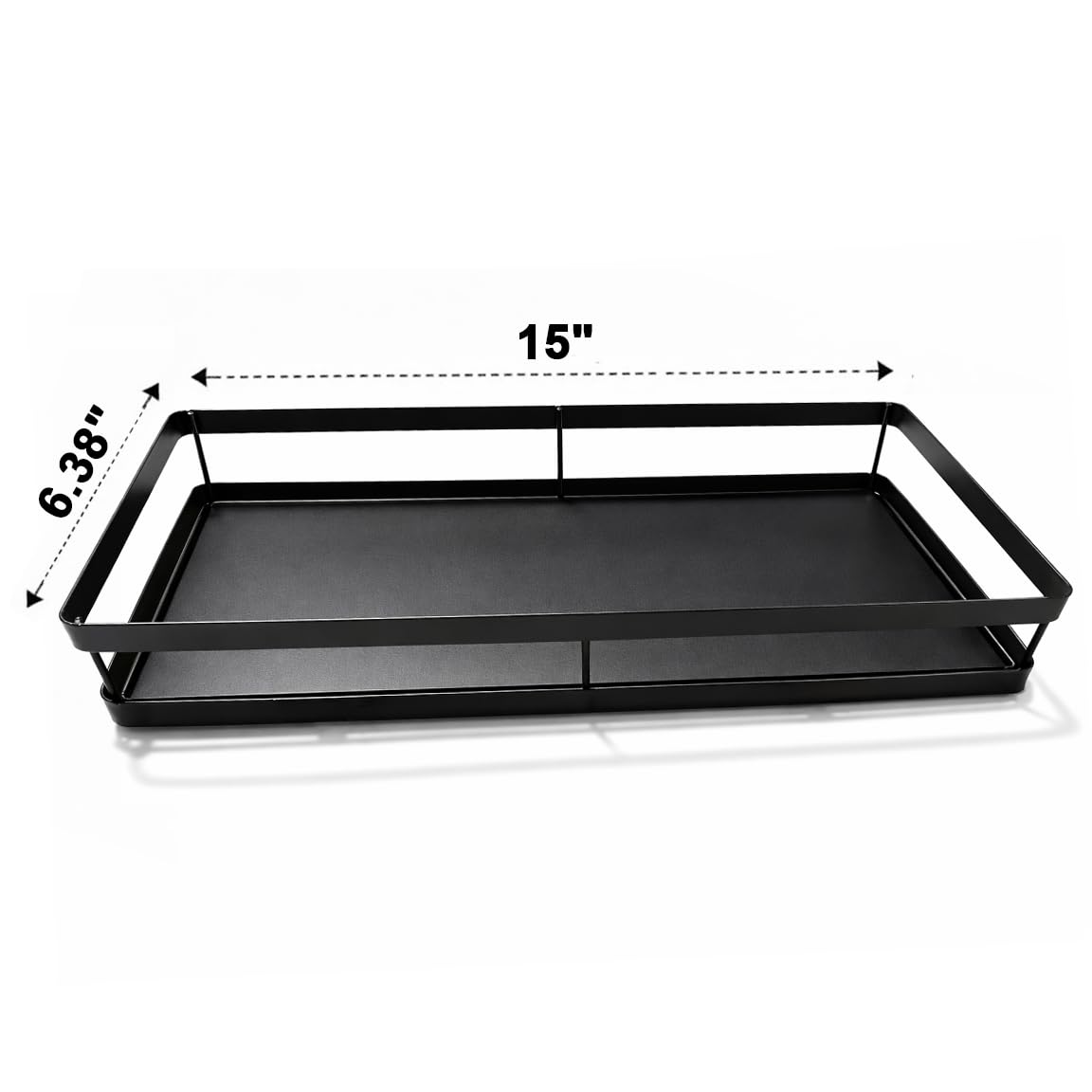 Pull Out Cabinet Organizer, 1-Tier Metal Slide Out Basket