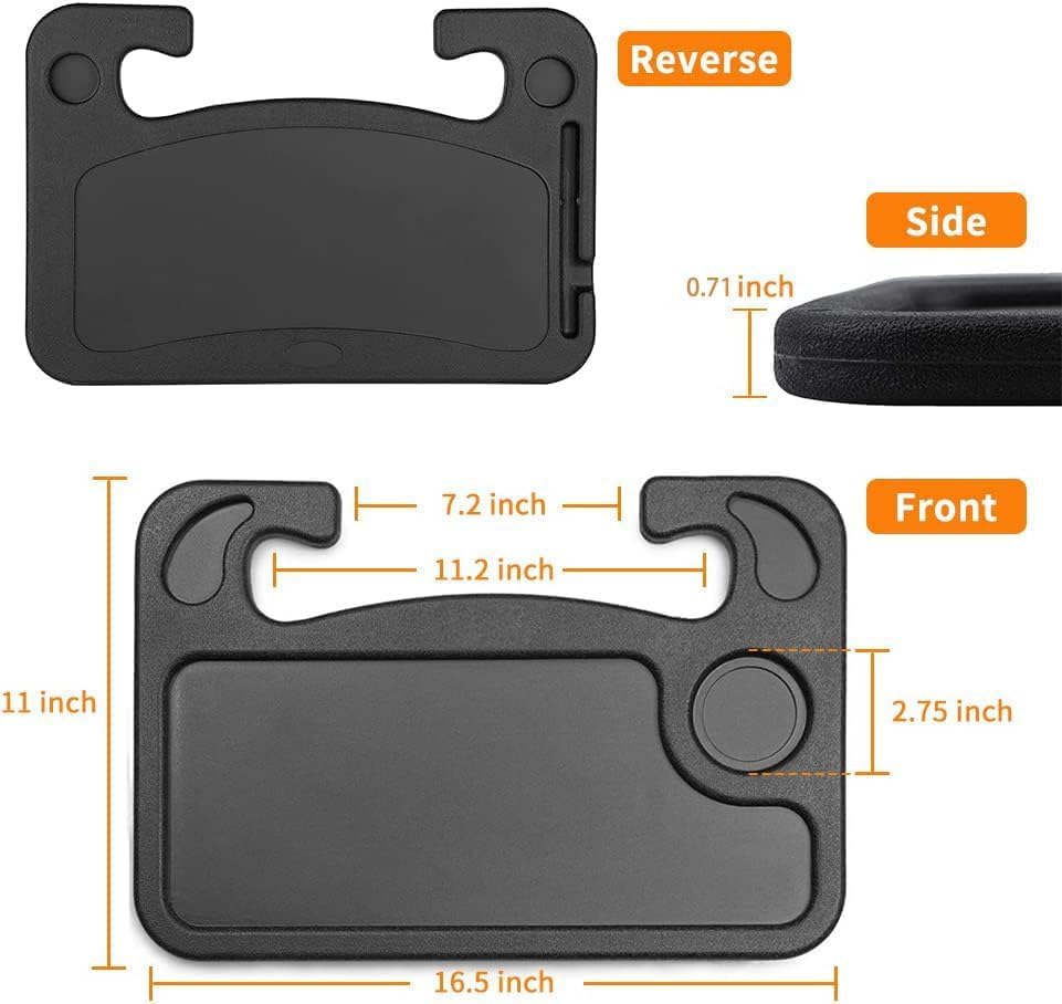 Car Steering Wheel Desk | Car Tray Table for Eating & Storing Laptop, Travel Car Accessories fits Most Vehicles Steering Wheels