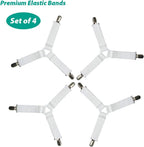 RayTour Bed Sheet Holder Straps Sheet Keepers Bedsheet Holders Fasteners 2 Sets 2 Sets - 8 Straps