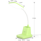 10W Wireless Charging LED Desk Lamp with Clock, Light Black