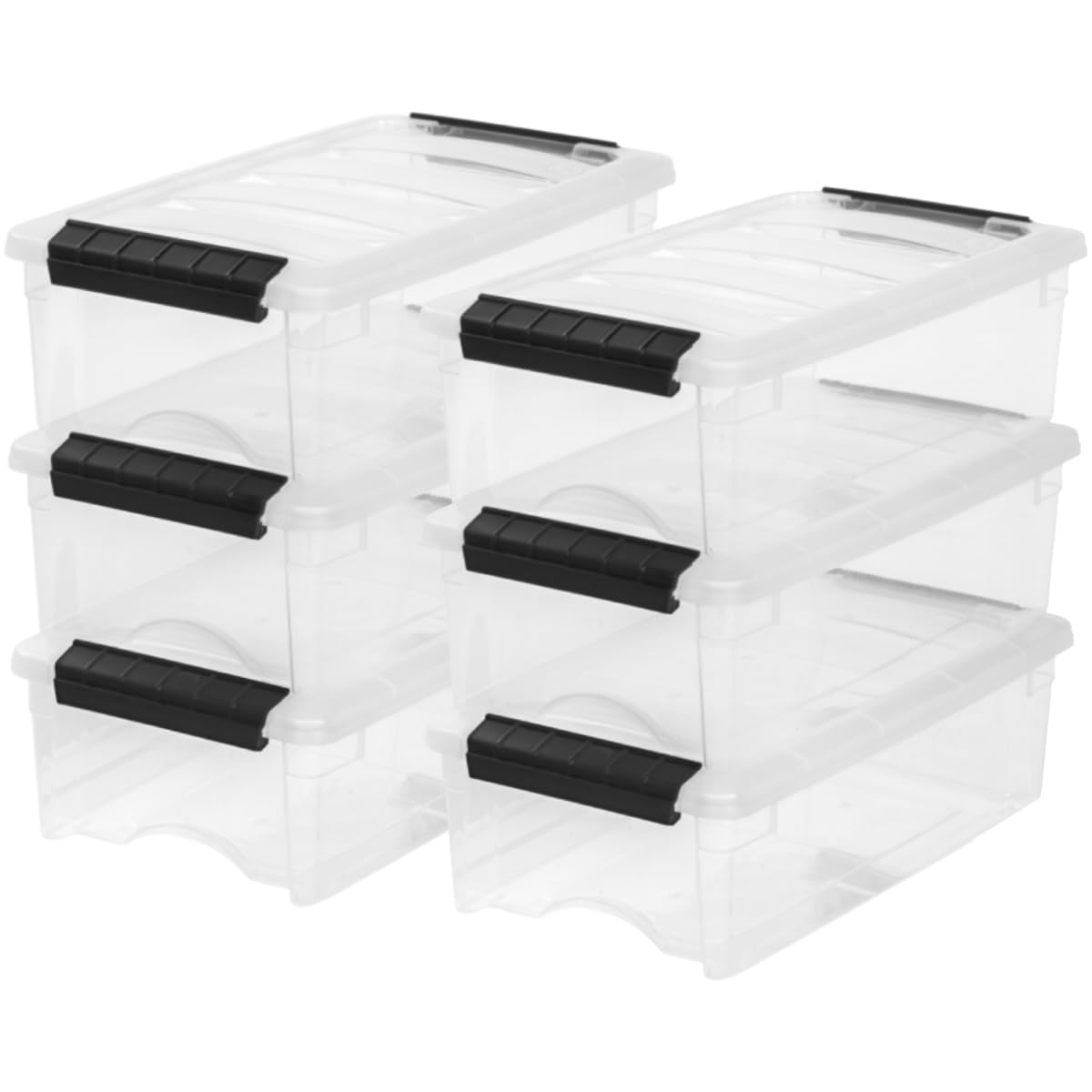 IRIS USA 4-Pack 13 Quart Storage Bins with Lids, Clear