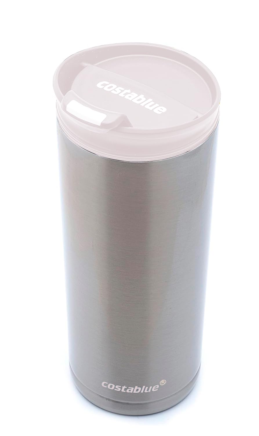 Travel Coffee Mug - 16 Oz. Stainless Steel Insulated Coffee Mug, Leak Proof Tumbler w/Dishwasher Safe Lid, Double Wall Travel Coffee Cup, Reusable Insulated Tumbler for Hot & Cold Beverages… Agata Grey Lid