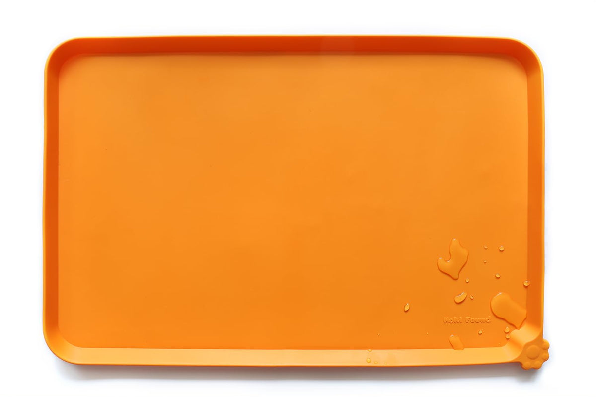 Hoki Found -Waterproof Pet Feeding Mats with High Lips - Multiple Size and...