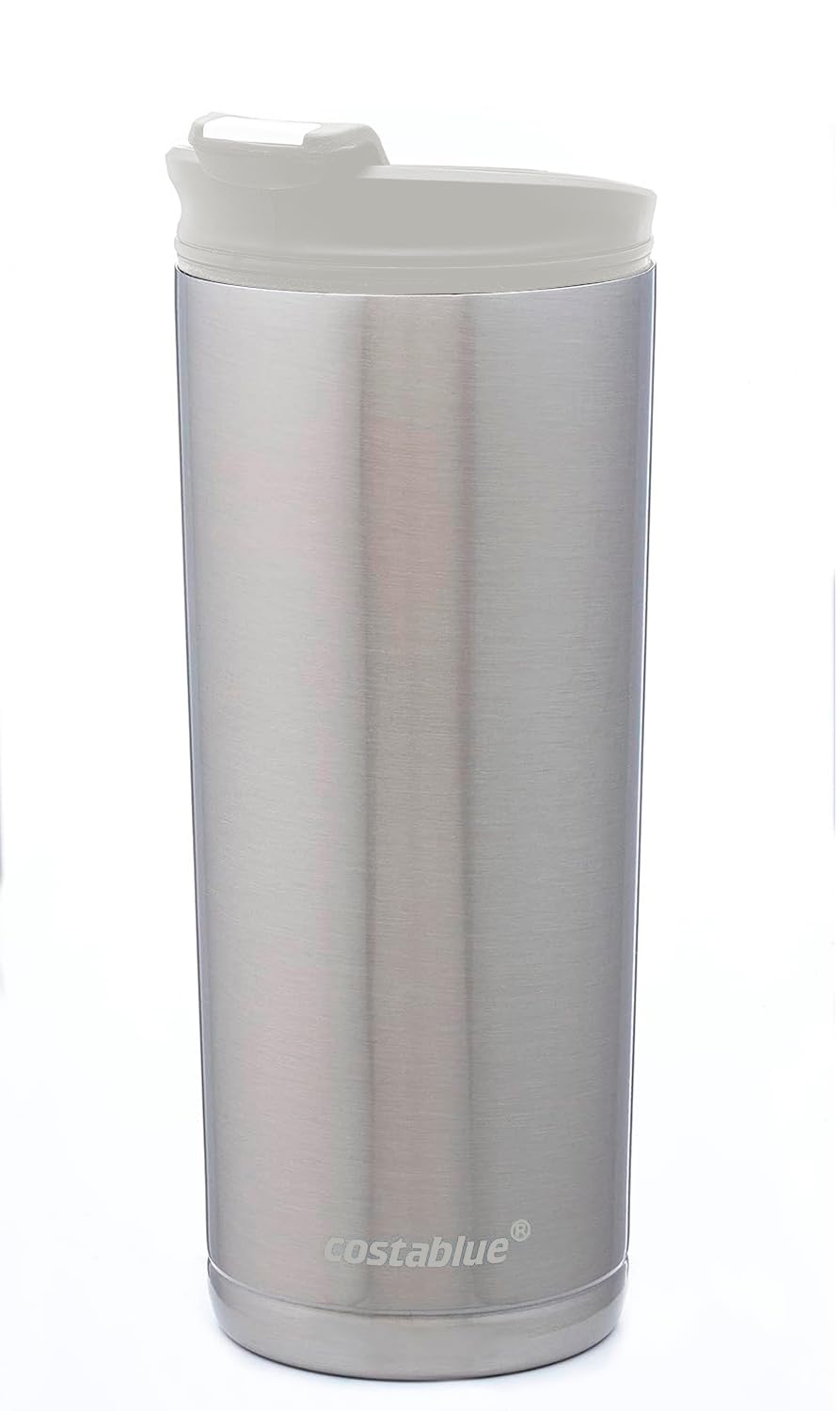 Travel Coffee Mug - 16 Oz. Stainless Steel Insulated Coffee Mug, Leak Proof Tumbler w/Dishwasher Safe Lid, Double Wall Travel Coffee Cup, Reusable Insulated Tumbler for Hot & Cold Beverages… Agata Grey Lid