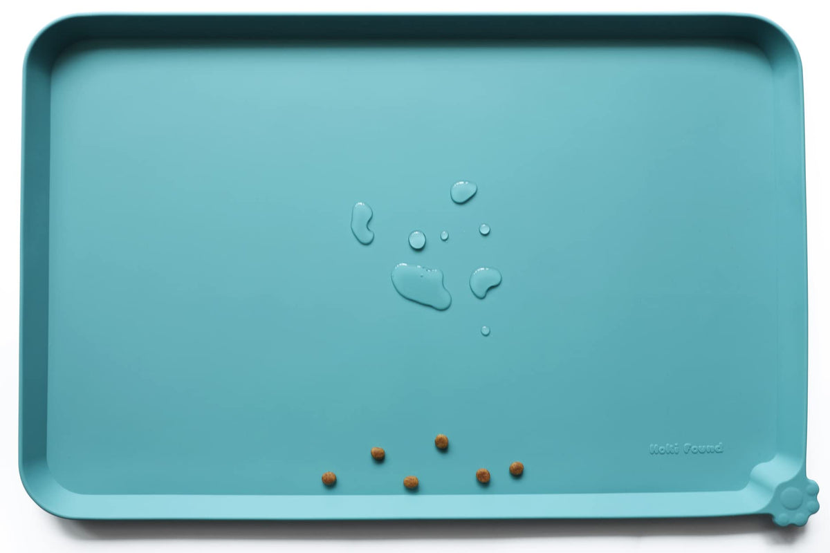 Hoki Found -Waterproof Pet Feeding Mats with High Lips - Multiple Size and...