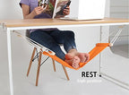 Home-organizer Tech Portable Adjustable Foot Hammock for Corner Desk Office Foot Rest Mini Under Desk Foot Rest Hammock for Home, Office, Airplane, Travel, Study and Relaxing (Pink) Pink