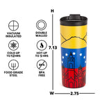 Travel Coffee Mug - 16 Oz. Stainless Steel Insulated Coffee Mug, Leak Proof Tumbler w/Dishwasher Safe Lid, Double Wall Travel Coffee Cup, Reusable Insulated Tumbler for Hot & Cold Beverages… Agata Grey Lid