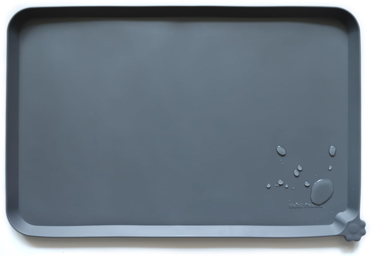 Hoki Found -Waterproof Pet Feeding Mats with High Lips - Multiple Size and...