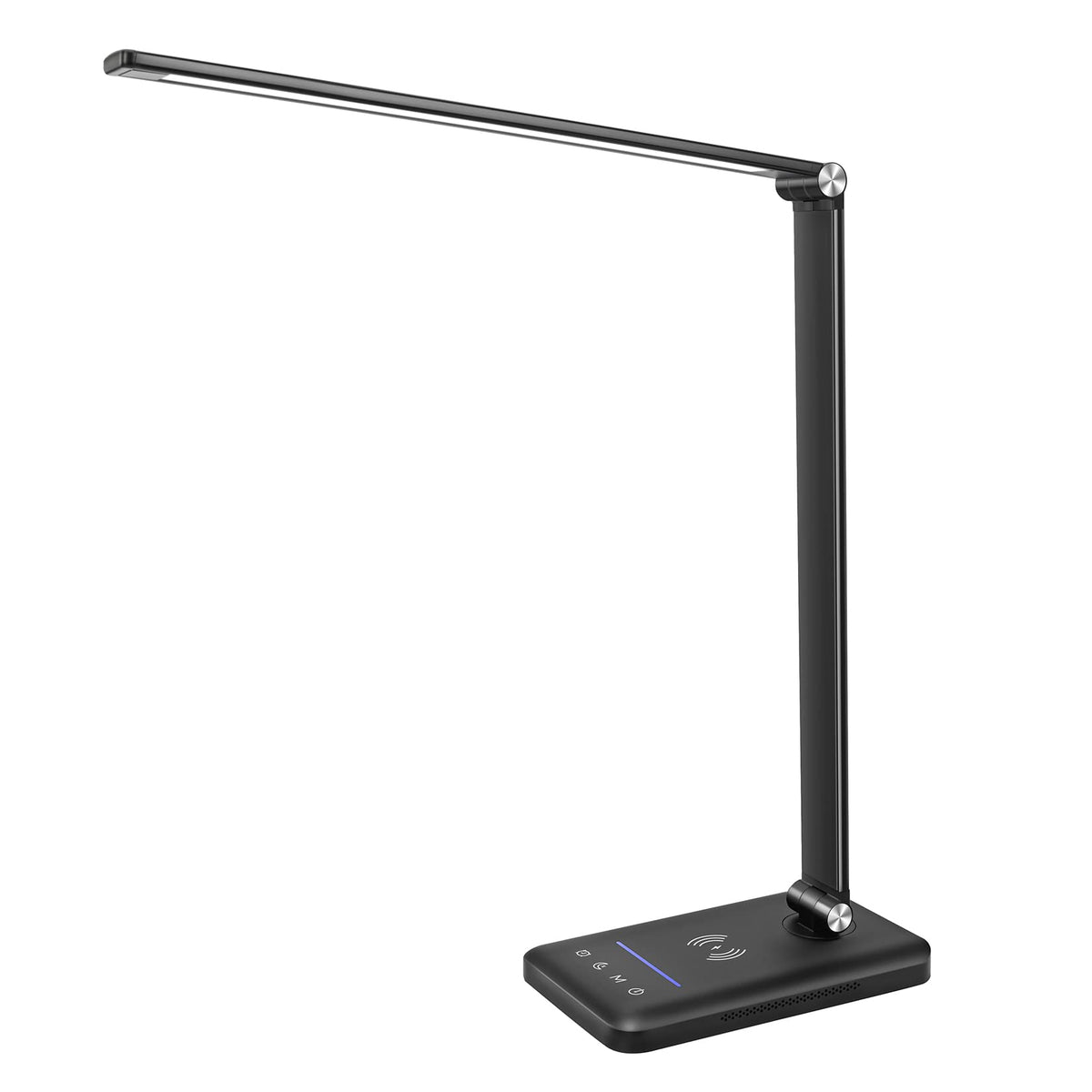 LED Desk Lamp with Wireless Charger, USB Charging Port, Eye Care Black PRO
