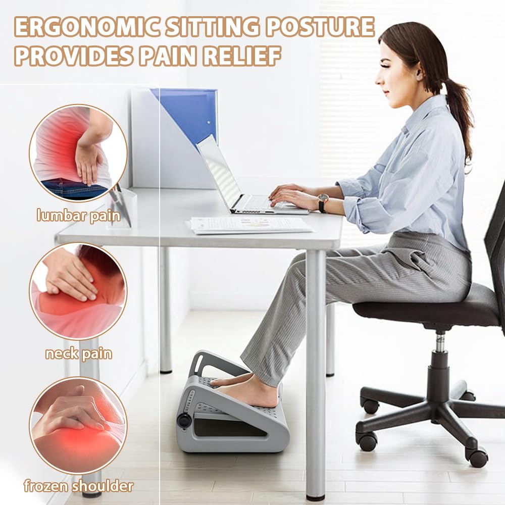 Adjustable Foot Rest Under Desk for Ergonomic Support at Work