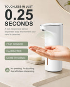 Fantictas Automatic Liquid Soap Dispenser, 3 Levels for Kitchen and Bath Black Gel