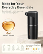 Fantictas Automatic Liquid Soap Dispenser, 3 Levels for Kitchen and Bath Black Gel